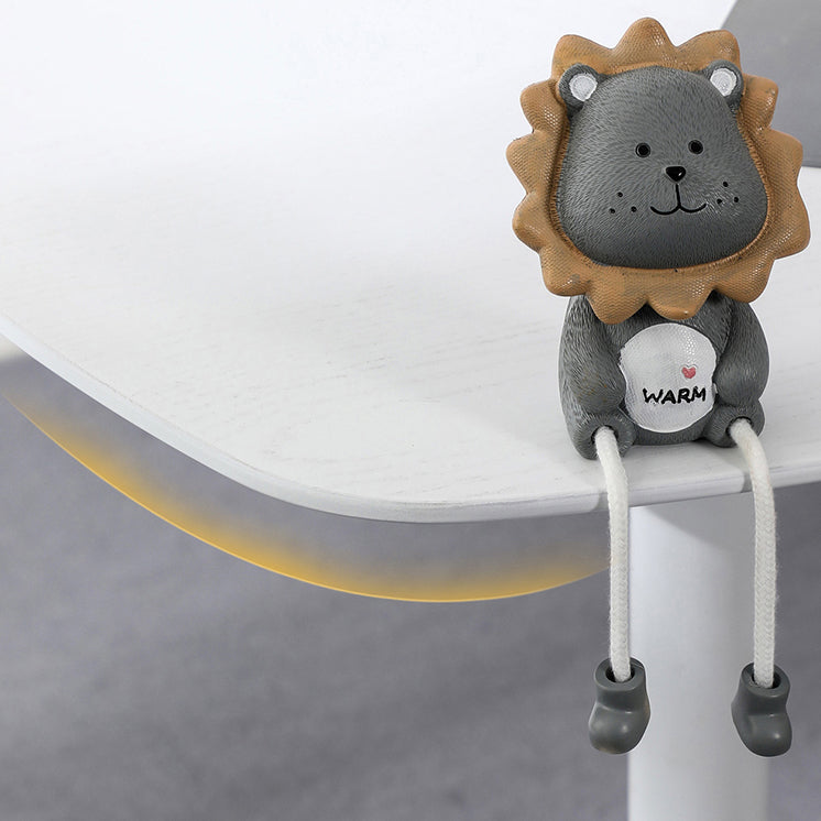 23.6-inch Square Shape Industrial Dining Table Three-Color Fixed Table with Wooden