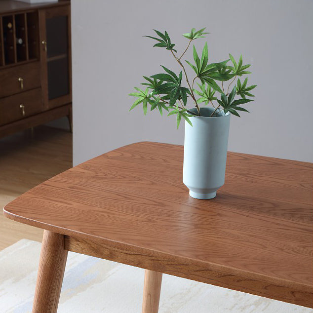 Glam vaste houten rechthoekige vorm eettafel bruine standaard eettafel voor keuken