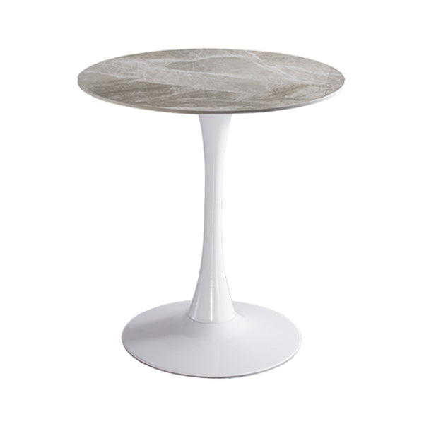 Moderner Stil runder Esstisch Sintered Stone Esstisch mit Tulpenbasis