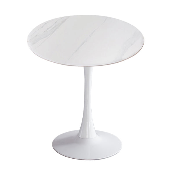 Moderner Stil runder Esstisch Sintered Stone Esstisch mit Tulpenbasis
