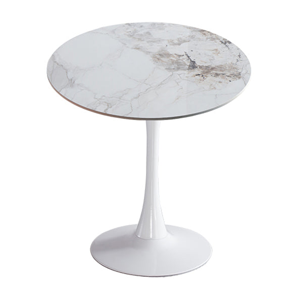 Moderner Stil runder Esstisch Sintered Stone Esstisch mit Tulpenbasis