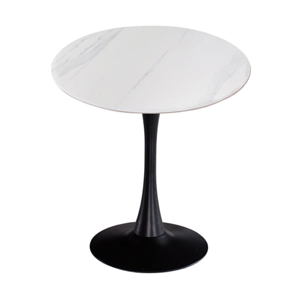 Moderner Stil runder Esstisch Sintered Stone Esstisch mit Tulpenbasis