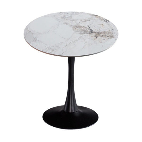 Moderner Stil runder Esstisch Sintered Stone Esstisch mit Tulpenbasis