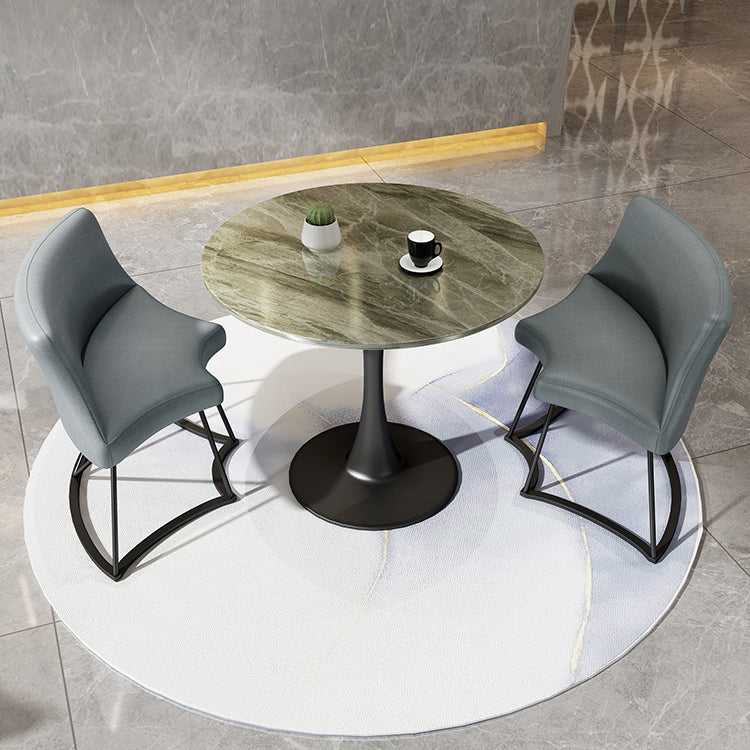 Moderne stijl ronde eettafel gesinterde stenen tafel met tulpbasis voor thuis