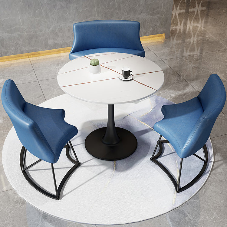 Moderne stijl ronde eettafel gesinterde stenen tafel met tulpbasis voor thuis