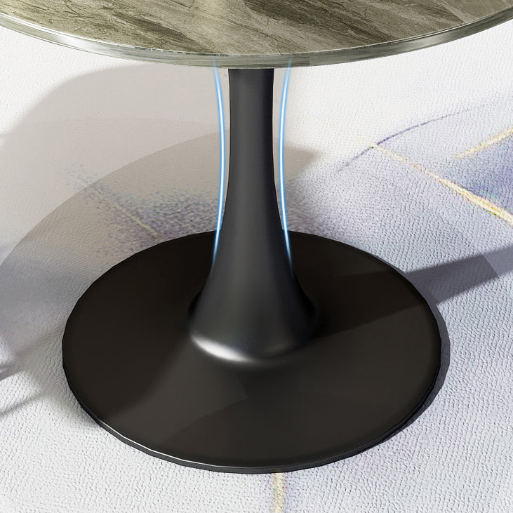 Moderne stijl ronde eettafel gesinterde stenen tafel met tulpbasis voor thuis