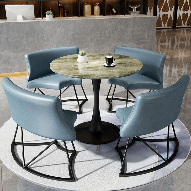 Moderne stijl ronde eettafel gesinterde stenen tafel met tulpbasis voor thuis