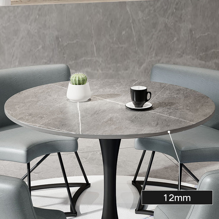 Moderne stijl ronde eettafel gesinterde stenen tafel met tulpbasis voor thuis