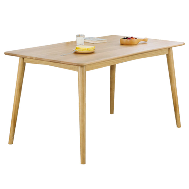 Rectangle Oak Wood Dining Table in Nature Modern Kitchen Table with 4 Legs