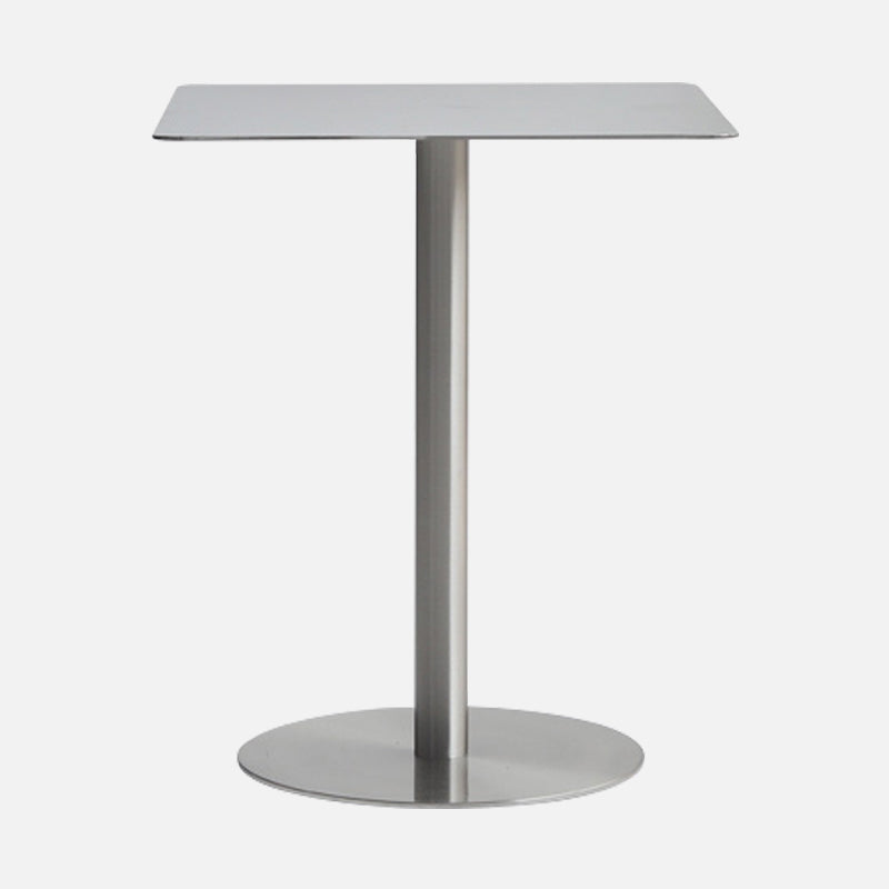 Industrial Dining Table Stainless Steel Table with Pedestal Base for Dining Room