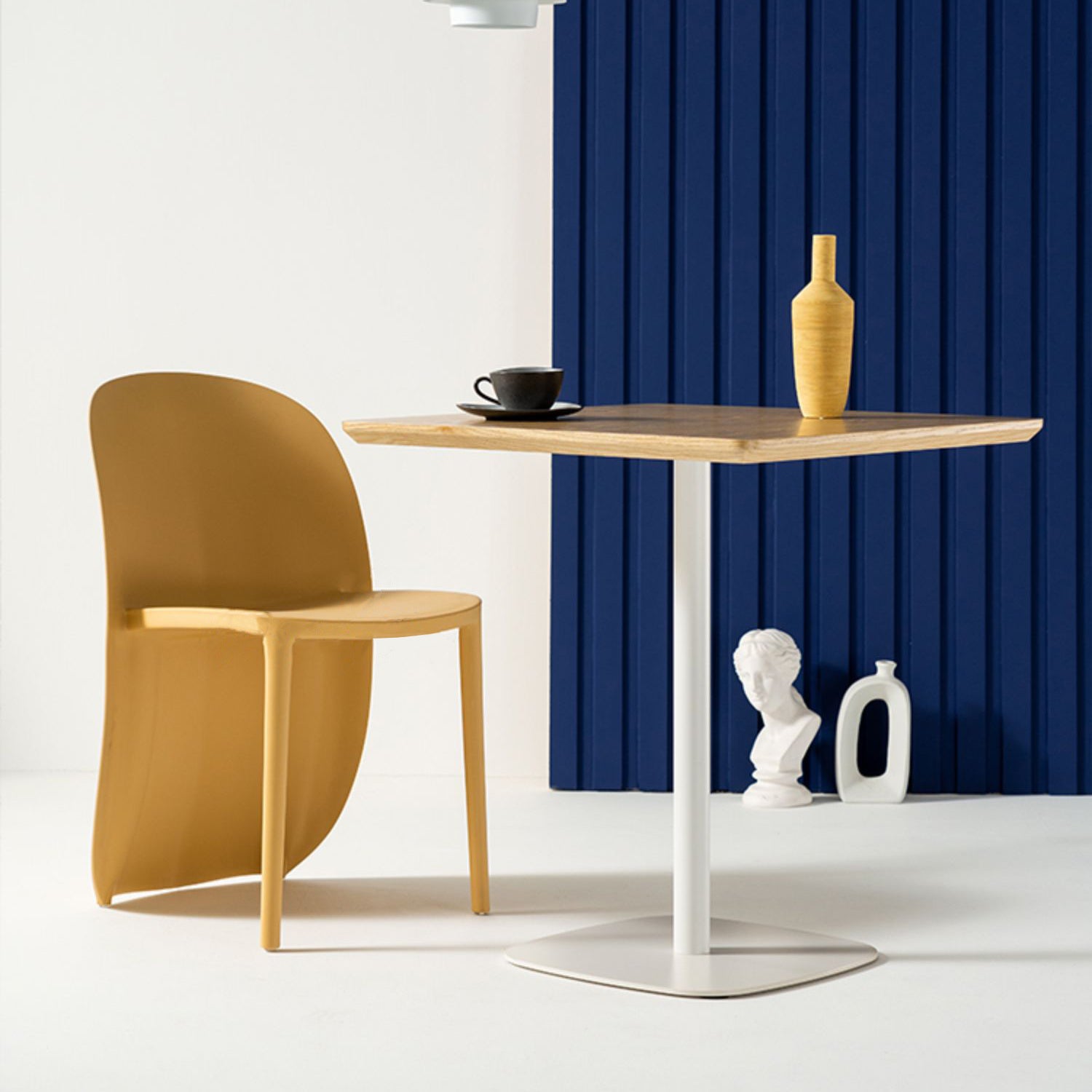 Industriële vierkante eettafel voetstuk eettafel voor thuiskeukendiner