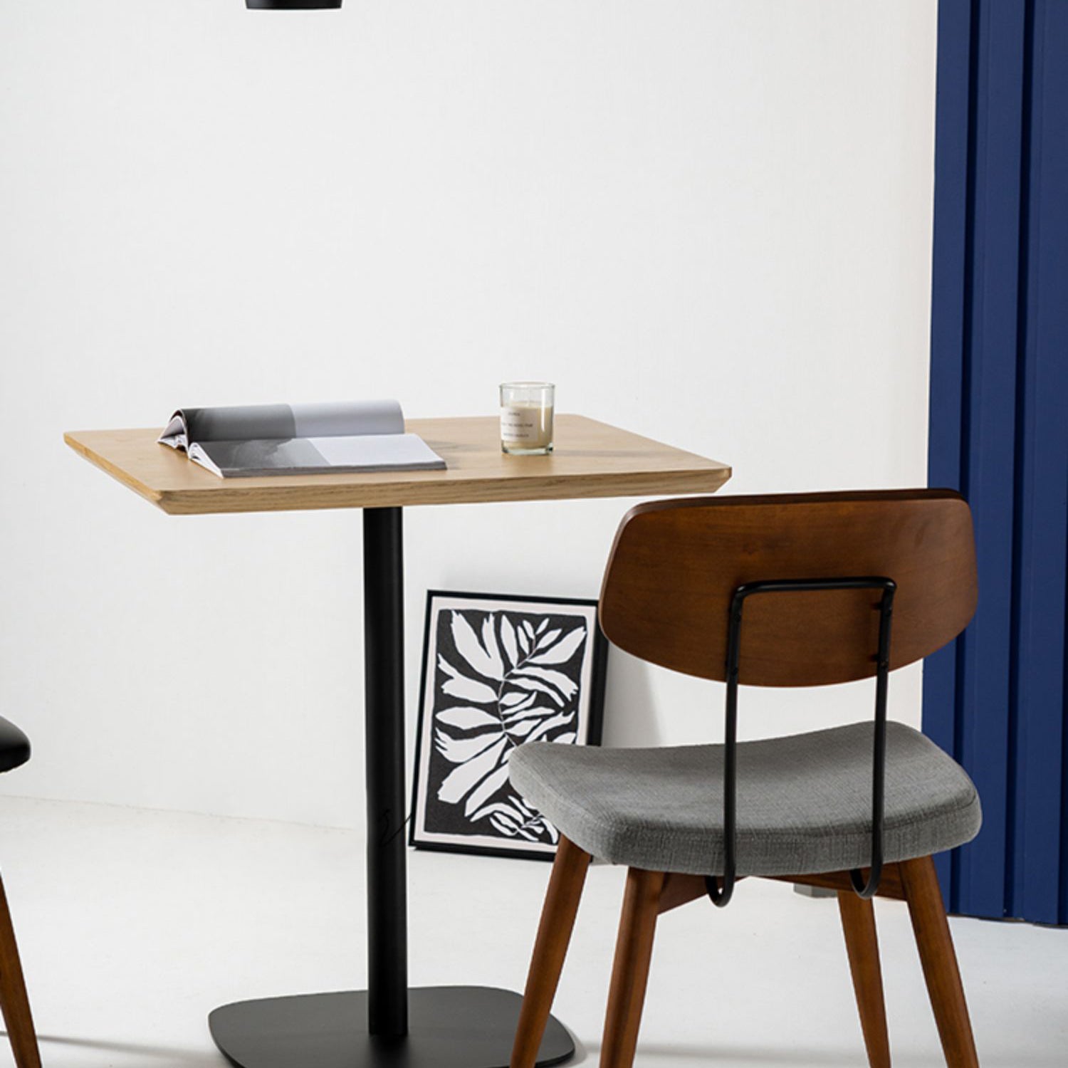 Industriële vierkante eettafel voetstuk eettafel voor thuiskeukendiner