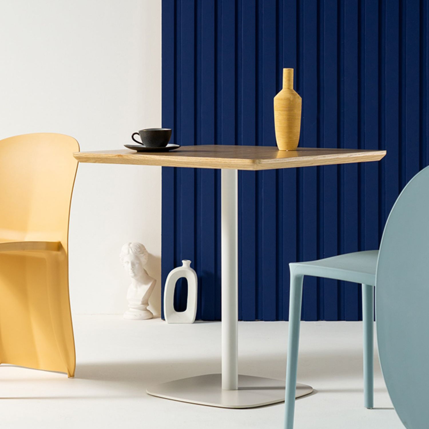 Industriële vierkante eettafel voetstuk eettafel voor thuiskeukendiner