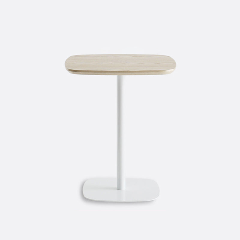 Industrial Solid Wood Square Dining Table Standard Kitchen Dining Table with Pedestal Base
