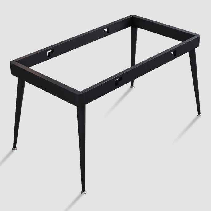 Modern Style Gray Dining Table Sintered Stone Table with 4 Legs for Kitchen
