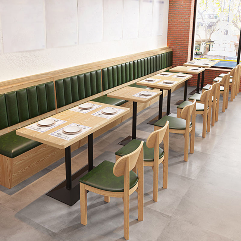 Industriële stijl houten eettafel bruine tafel met zwart frame voor eetkamer