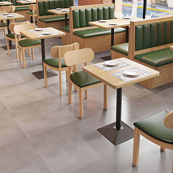 Industriële stijl houten eettafel bruine tafel met zwart frame voor eetkamer