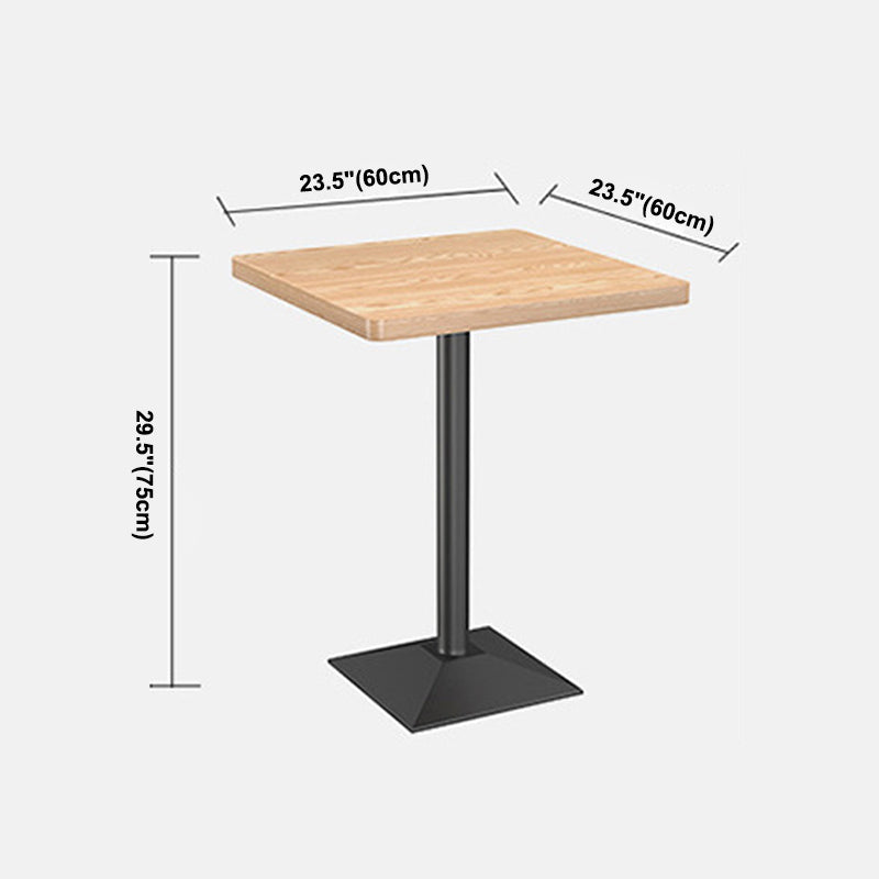 Industriële stijl houten eettafel bruine tafel met zwart frame voor eetkamer
