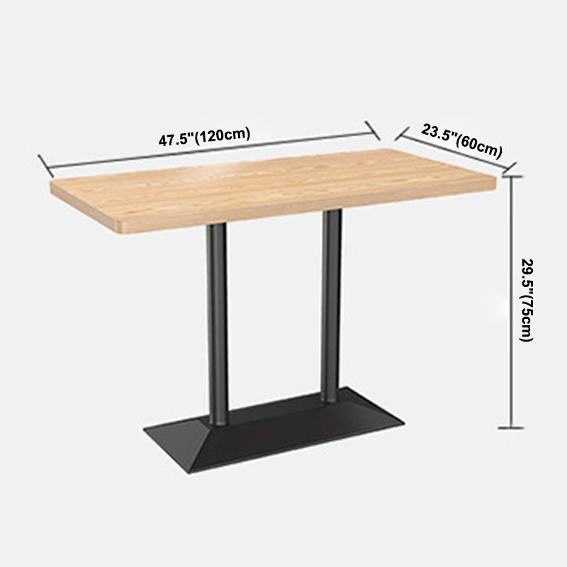 Industriële stijl houten eettafel bruine tafel met zwart frame voor eetkamer