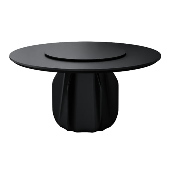 Contemporary Solid Wood Round Shape Dining Table Standard Kitchen Dining Table with Pedestal Base