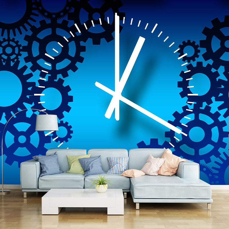 Metal Gears Wall Mural Personalized Minimalist Wall Covering for Wall Decor