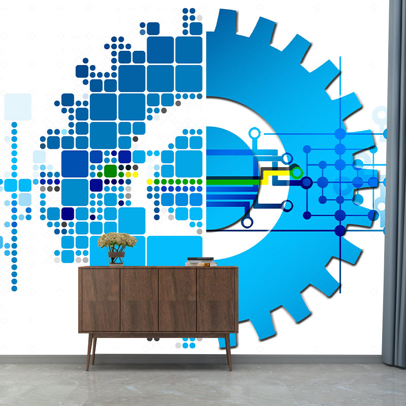 Metal Gears Wall Mural Personalized Minimalist Wall Covering for Wall Decor