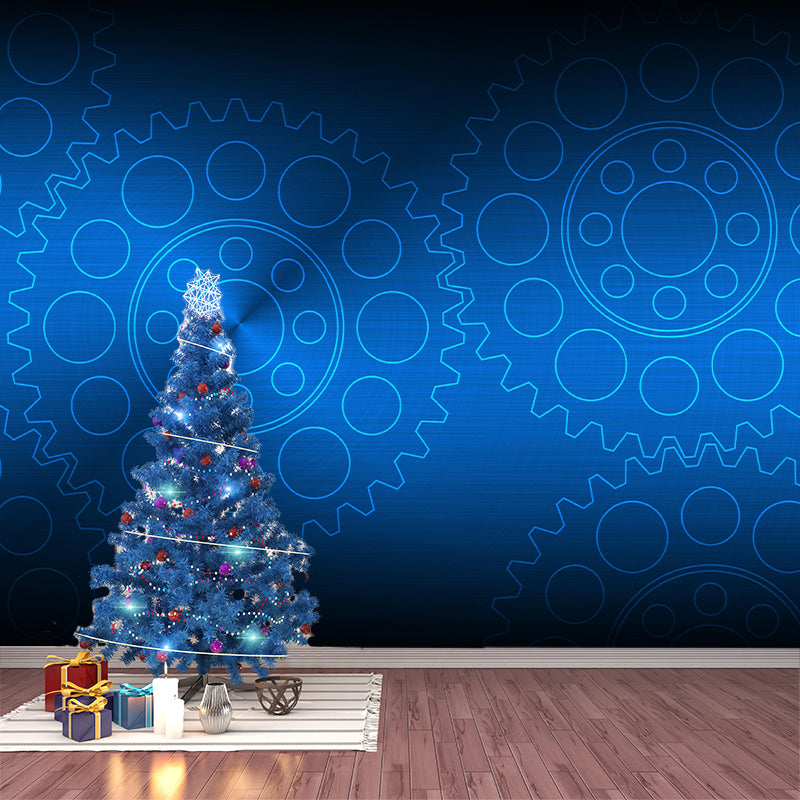 Industrial Metal Gears Mural Eco-friendly Wallpaper for Home