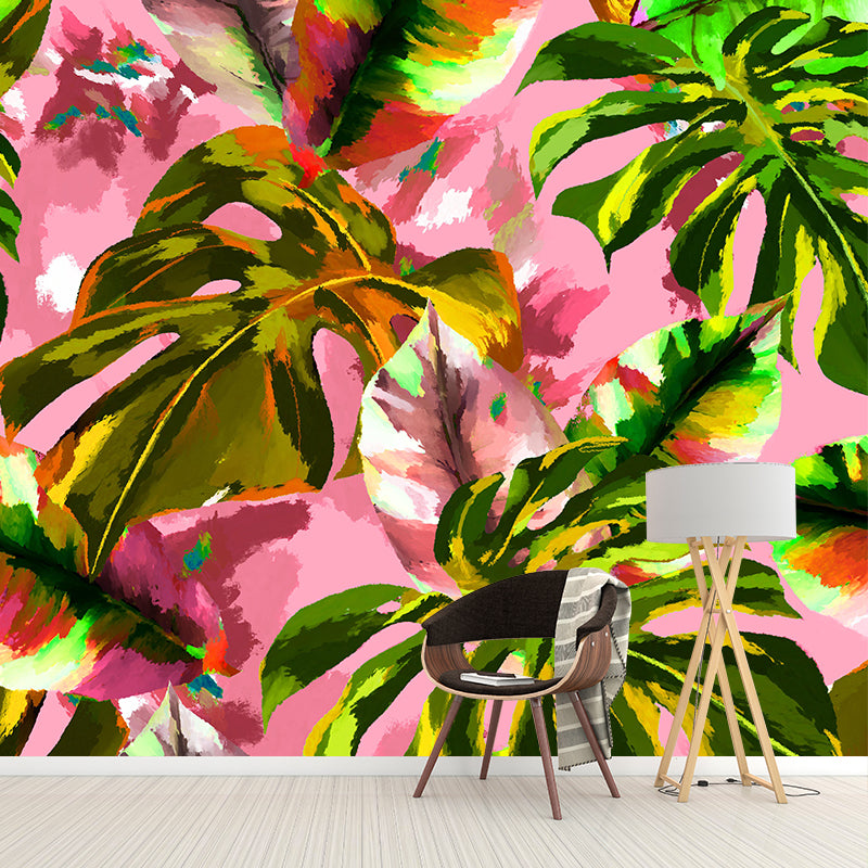 Tropical Palm Leaves Home Decor Mural Wallpaper Wall Art for Living Room