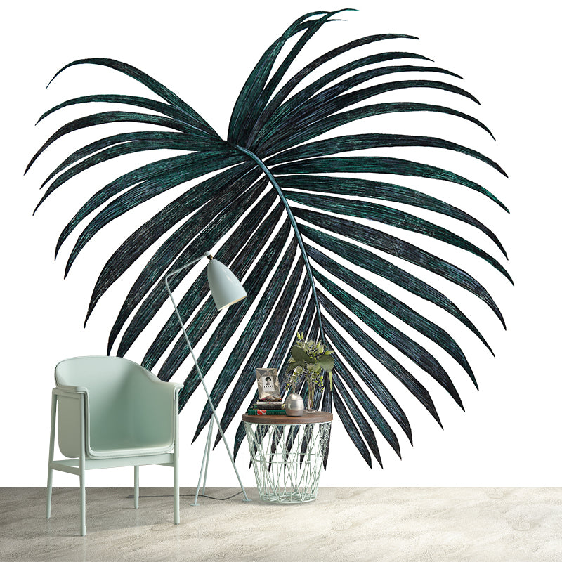 Tropical Leaf Plant Mural Stain Resistant Wall Covering for Room