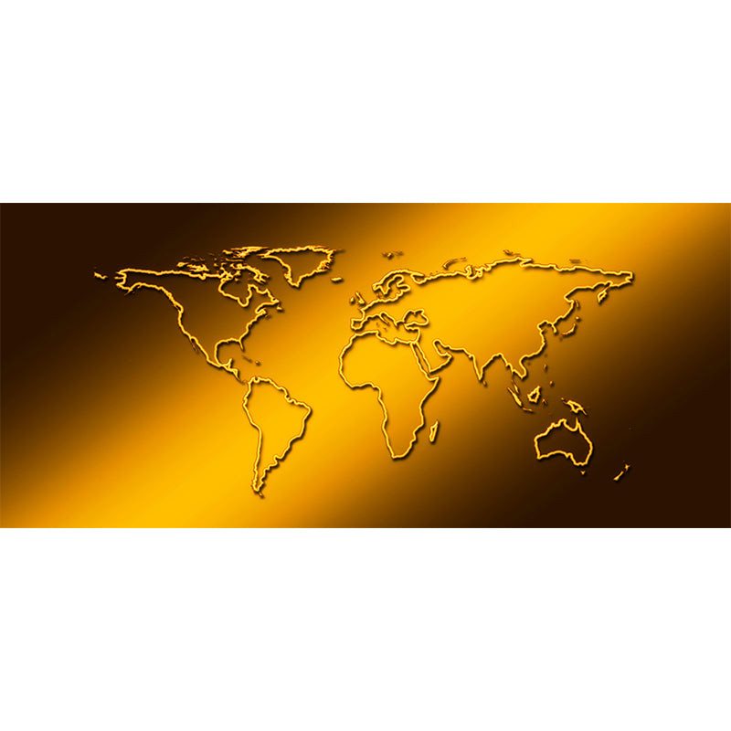 Contemporary World Map Wall Mural Eco-friendly Wall Mural in Soft Color