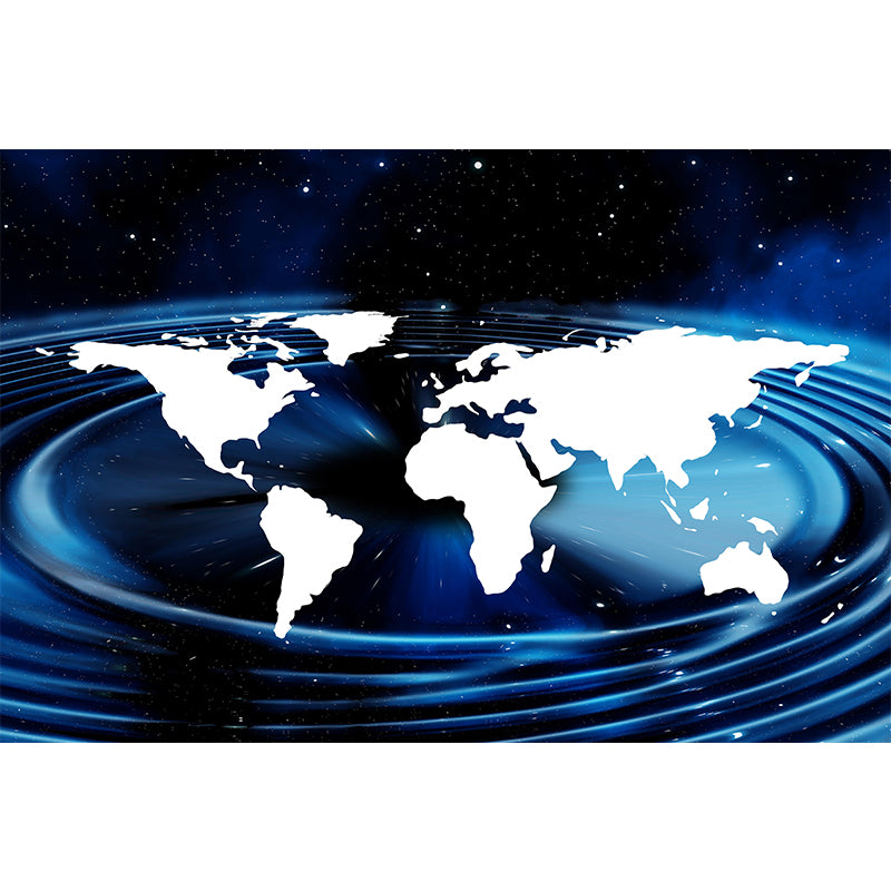 World Map Wall Mural Illustration Decorative Room Wall Art for Decoration