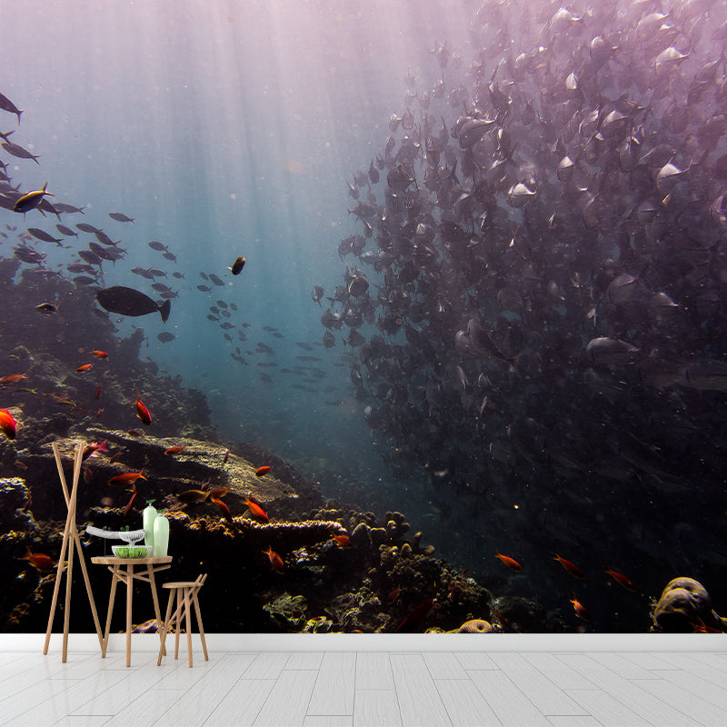 Underwater World Wall Mural Contemporary Decorative Living Room Wall Covering