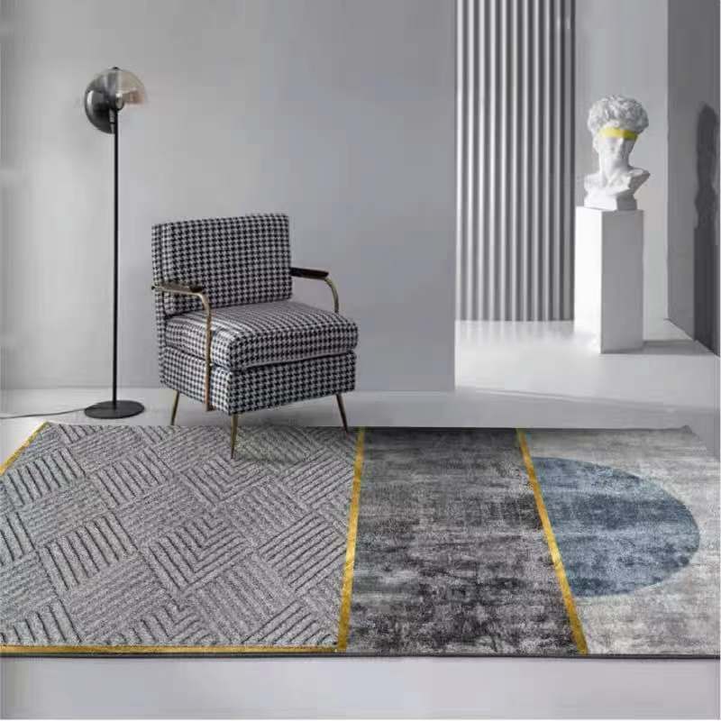 Modern Gorgeous Carpet Polyester Indoor Rug Washable Living Room Area Rug with Non-Slip Backing