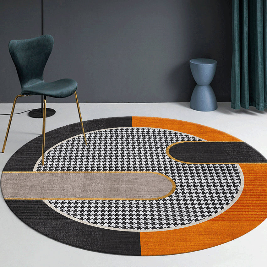 Modern Houndstooth Gedrukt tapijt polyester binnen tapijt vlekbestendig vloerkleed voor woningdecoratie
