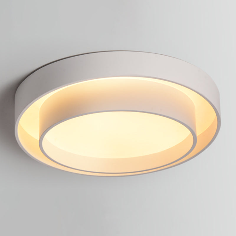Gelakte ijzeren LED-inbouwarmatuur in moderne eenvoud acryl rond plafondarmatuur voor slaapkamer