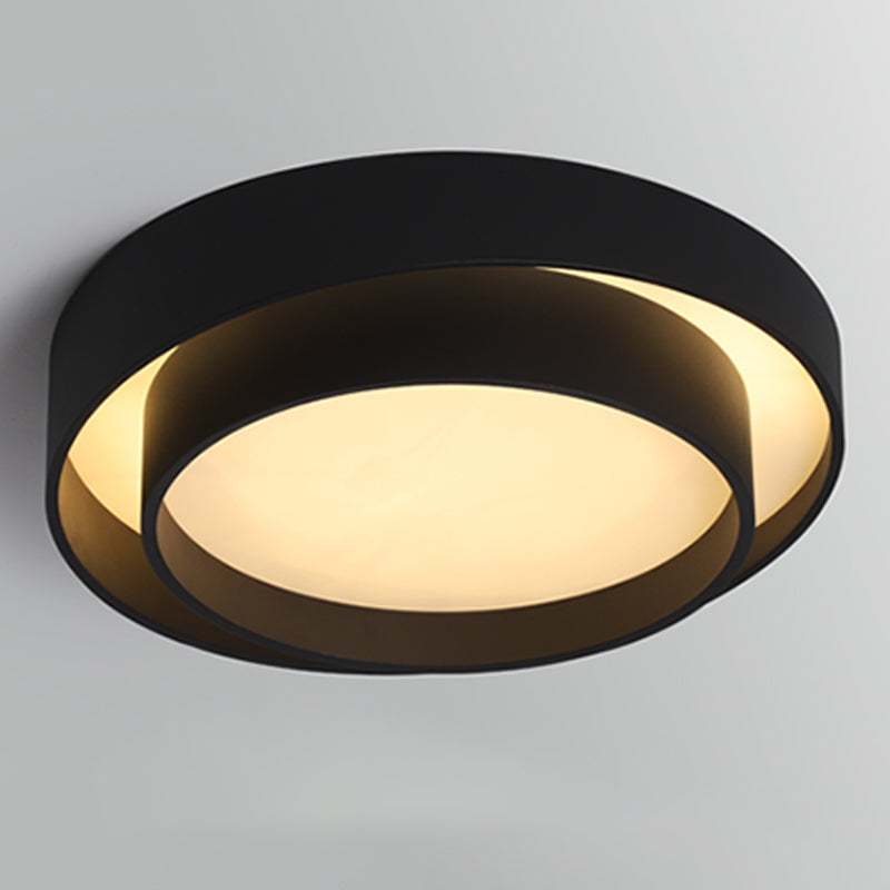 Gelakte ijzeren LED-inbouwarmatuur in moderne eenvoud acryl rond plafondarmatuur voor slaapkamer