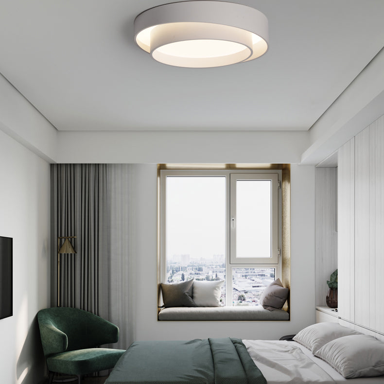 Gelakte ijzeren LED-inbouwarmatuur in moderne eenvoud acryl rond plafondarmatuur voor slaapkamer