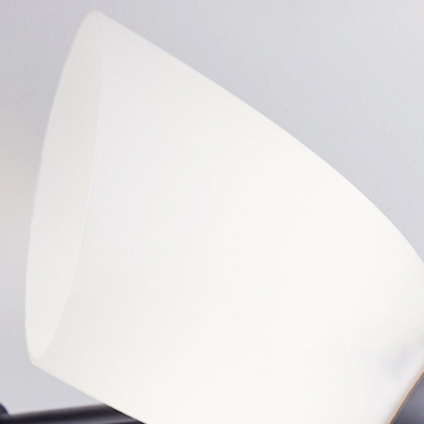 Plafonnier en forme de cloche encastré en fer moderne avec abat-jour en verre pour chambre à coucher