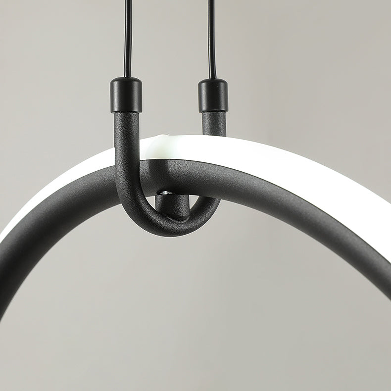 Lineair eilandverlichtingsideeën Modern Metal 2 Light Island Lights in Black