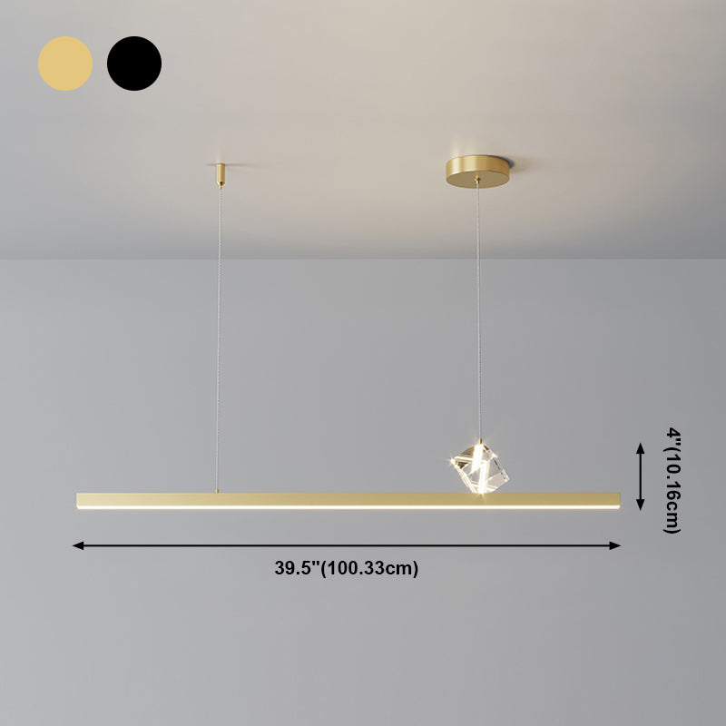 Lineaire hanglampverlichting Moderne metaal 2 Light Island Hanglampen