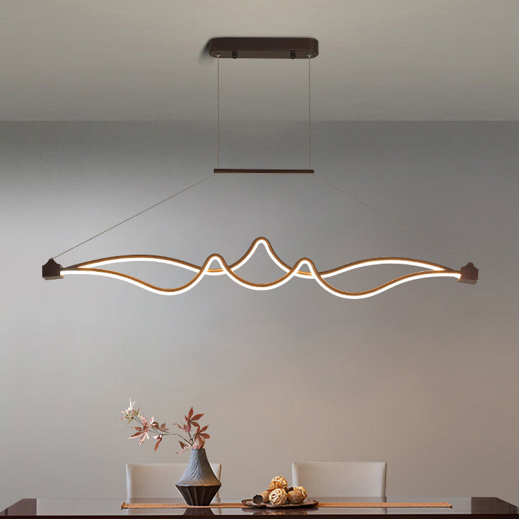 Contemporary Pendant Lights Linear Metal Island Light Fixtures