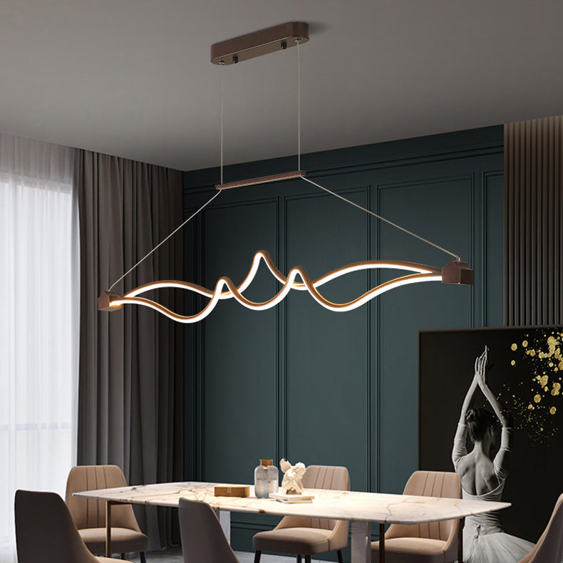 Contemporary Pendant Lights Linear Metal Island Light Fixtures