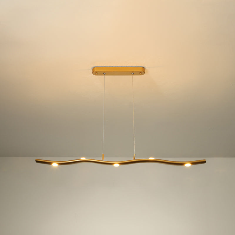 Contemporary Pendant Lights Linear Metal Island Light Fixtures