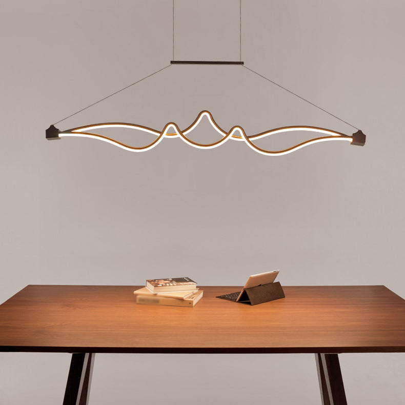 Contemporary Pendant Lights Linear Metal Island Light Fixtures