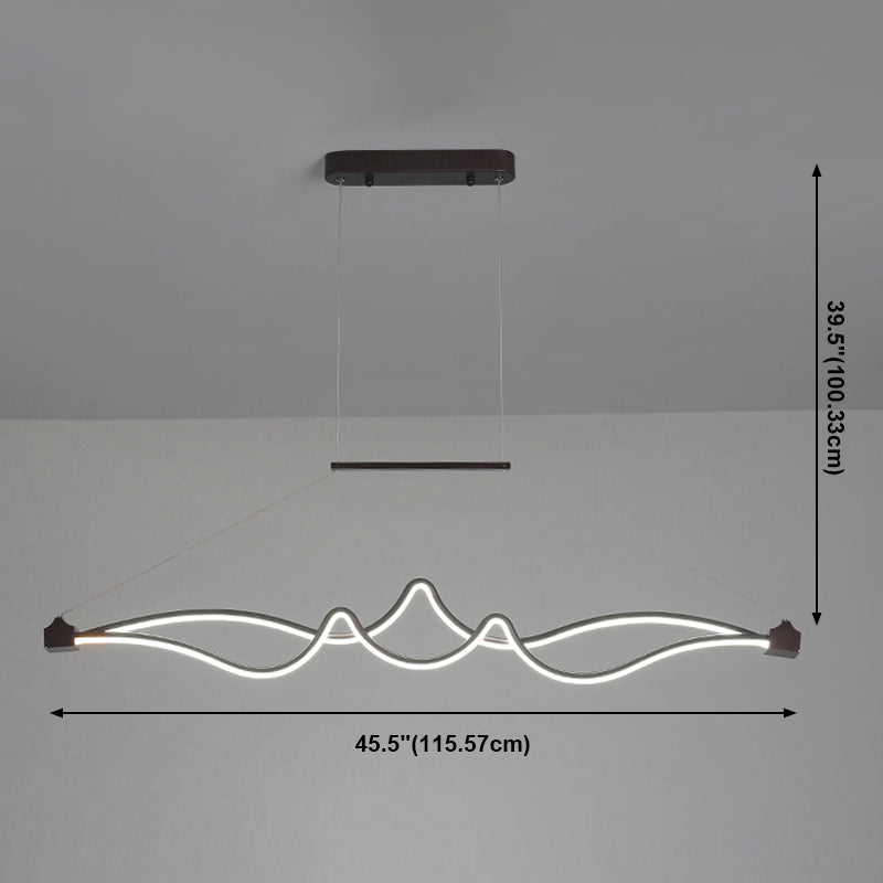 Contemporary Pendant Lights Linear Metal Island Light Fixtures