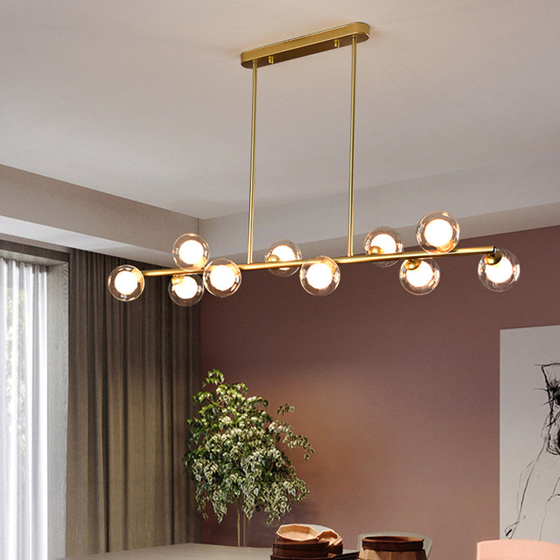 Pendants contemporains Sphere Island Chandelier Lights with Glass Shade