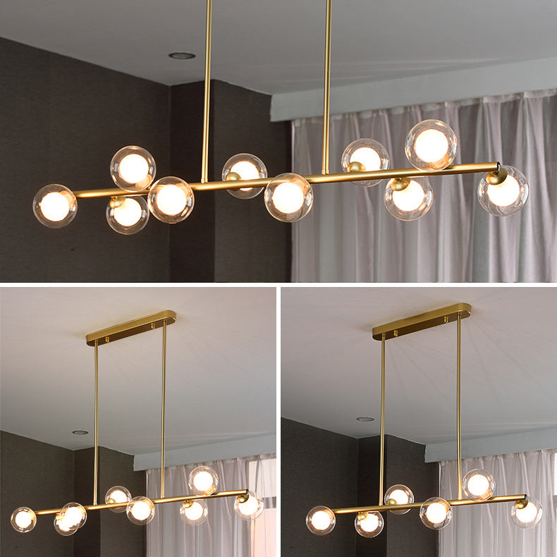 Pendants contemporains Sphere Island Chandelier Lights with Glass Shade