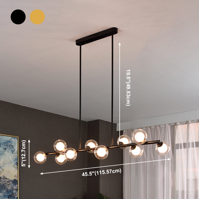 Pendants contemporains Sphere Island Chandelier Lights with Glass Shade