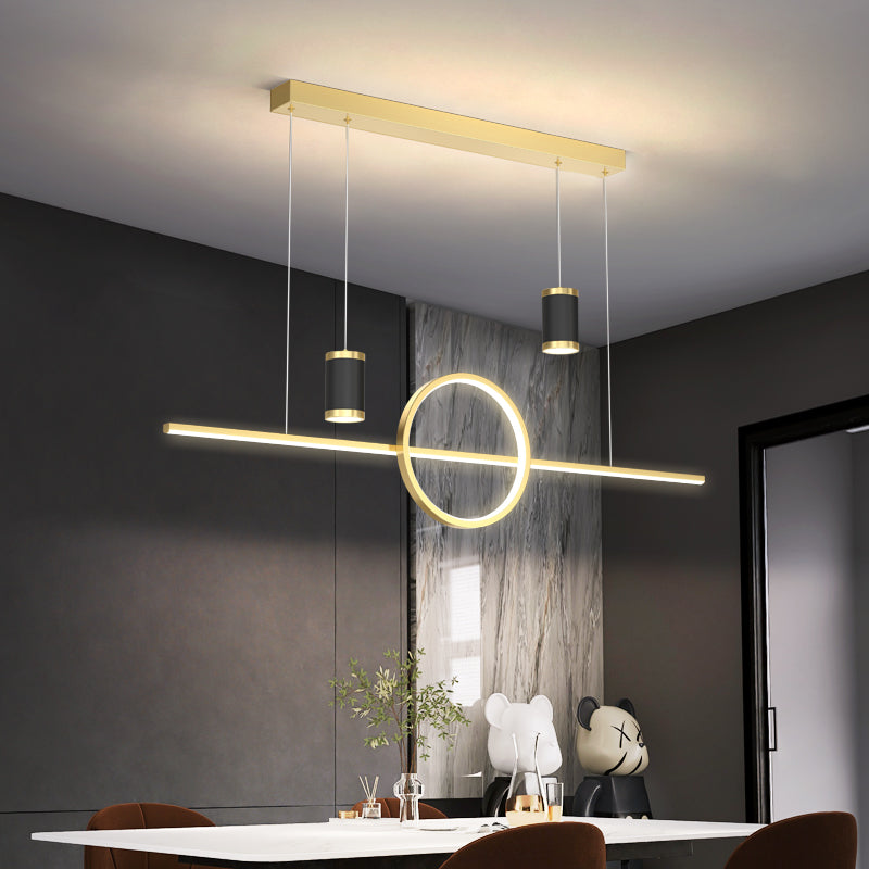 Cylinder Island Kronleuchter Lichter zeitgenössische Anhängerleuchten Metall Island Lights