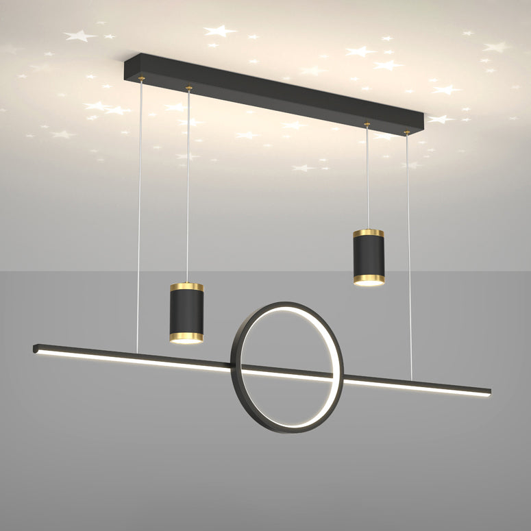 Cylinder Island Kronleuchter Lichter zeitgenössische Anhängerleuchten Metall Island Lights